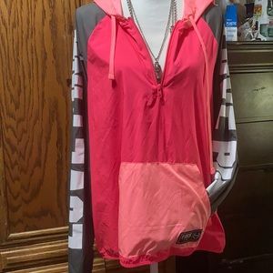 Vs PINK windbreaker quarter zip hoodie size. M/L